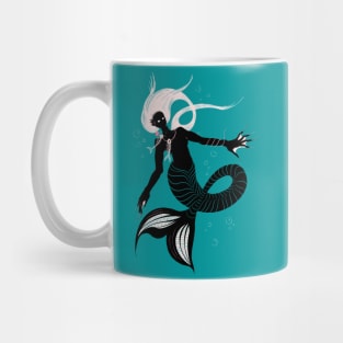 Dark Mermaid With Fishbone Necklace Mug